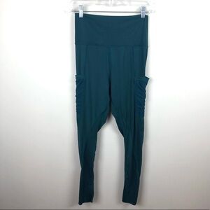 Glyder Teal Leggings High Waist Side Pockets Med M